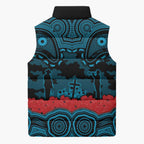 ANZAC Day Cronulla Sutherland Sharks Sleeveless Puffer Jacket Military Memorial Aboriginal Indigenous Art