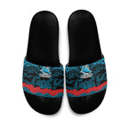 ANZAC Day Cronulla Sutherland Sharks Slide Sandals Military Memorial Aboriginal Indigenous Art