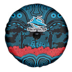 ANZAC Day Cronulla Sutherland Sharks Spare Tire Cover Military Memorial Aboriginal Indigenous Art