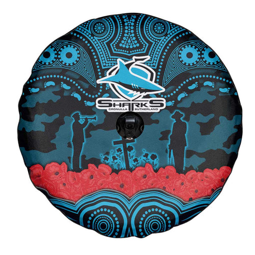 ANZAC Day Cronulla Sutherland Sharks Spare Tire Cover Military Memorial Aboriginal Indigenous Art