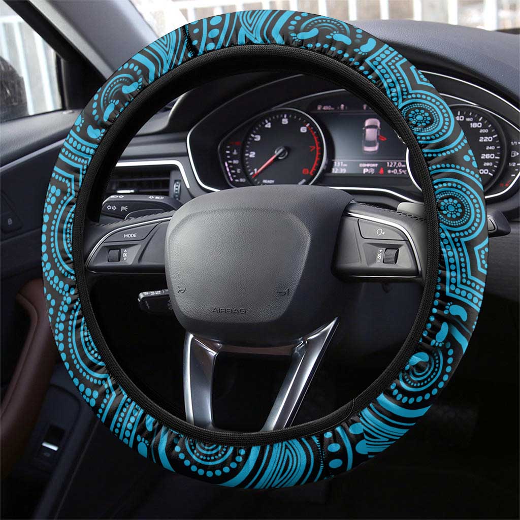 ANZAC Day Cronulla Sutherland Sharks Steering Wheel Cover Military Memorial Aboriginal Indigenous Art
