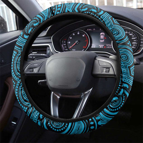 ANZAC Day Cronulla Sutherland Sharks Steering Wheel Cover Military Memorial Aboriginal Indigenous Art