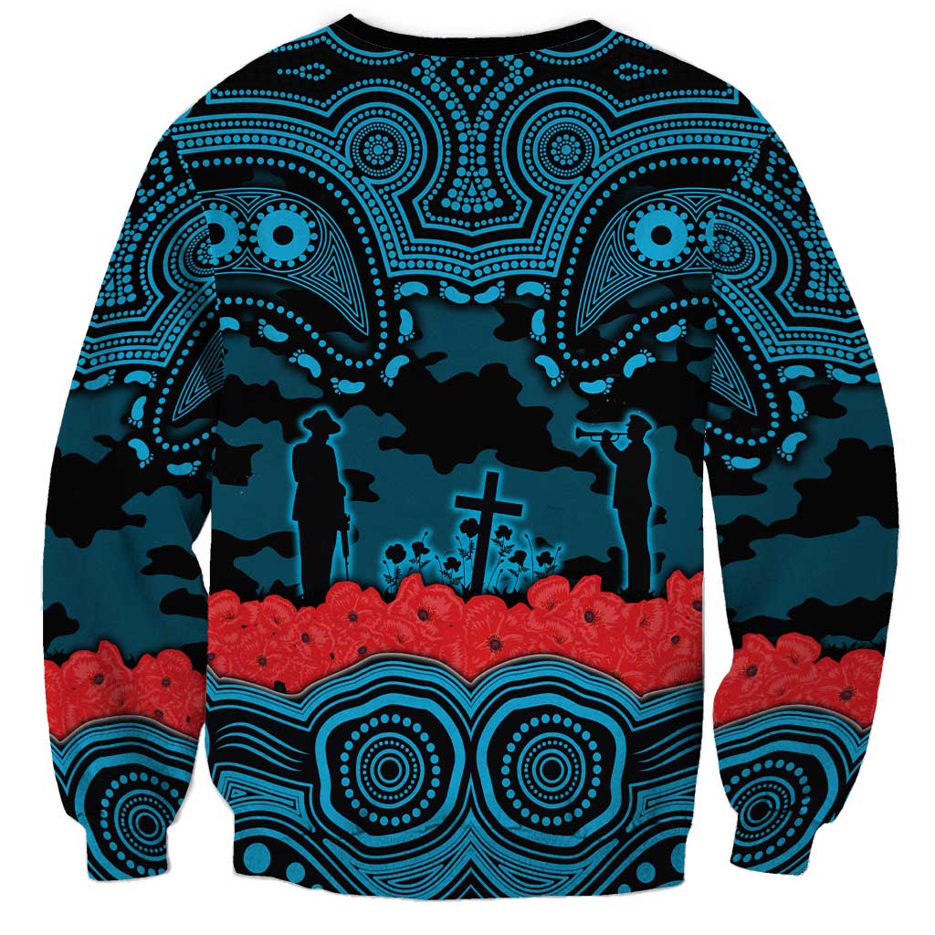 ANZAC Day Cronulla Sutherland Sharks Sweatshirt Military Memorial Aboriginal Indigenous Art