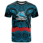 ANZAC Day Cronulla Sutherland Sharks T Shirt Military Memorial Aboriginal Indigenous Art