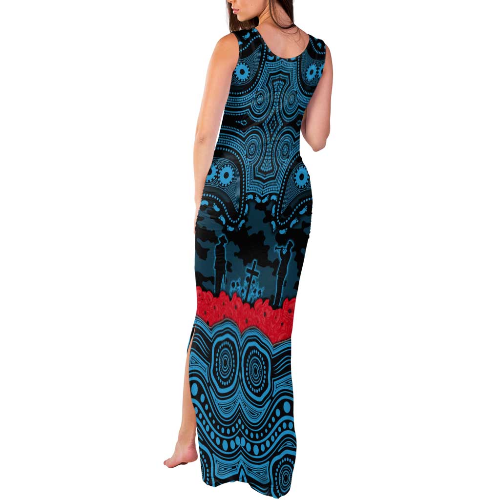 ANZAC Day Cronulla Sutherland Sharks Tank Maxi Dress Military Memorial Aboriginal Indigenous Art
