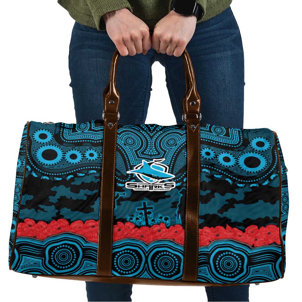ANZAC Day Cronulla Sutherland Sharks Travel Bag Military Memorial Aboriginal Indigenous Art