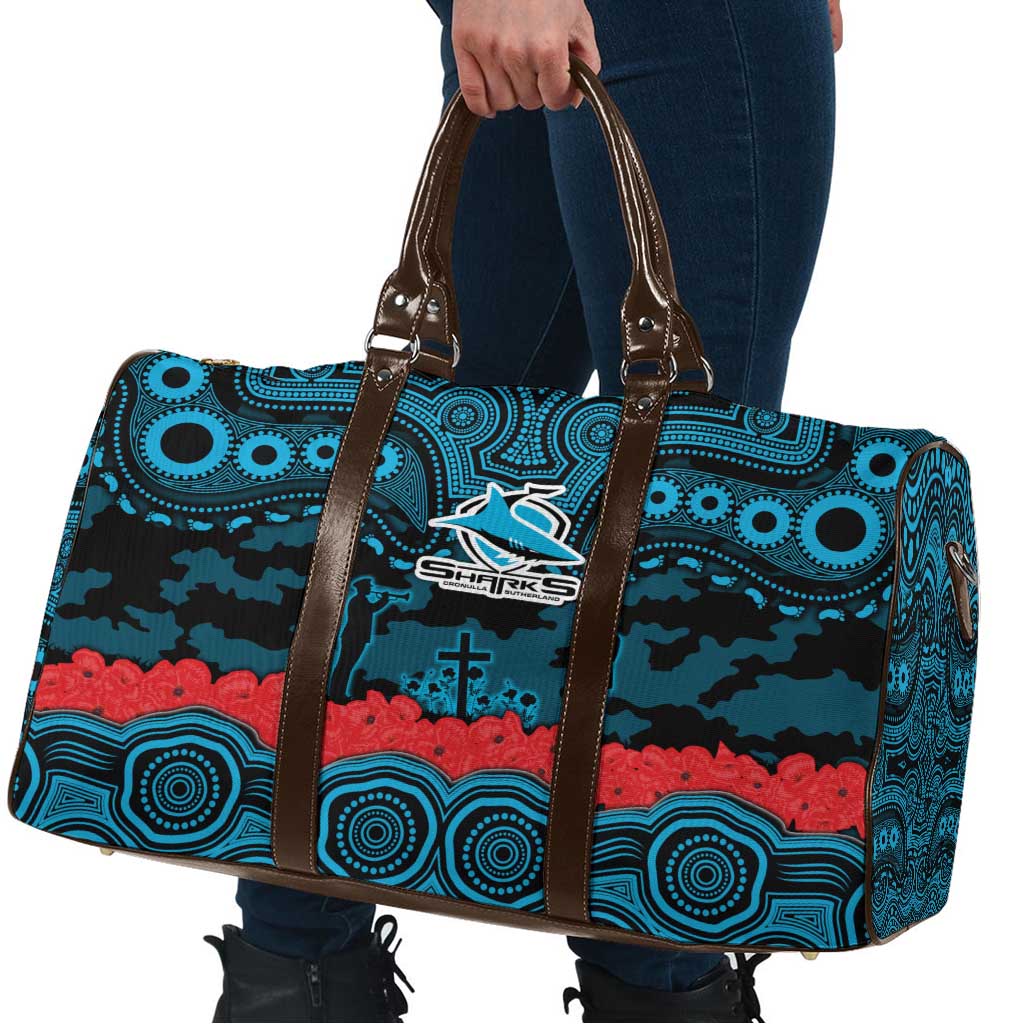 ANZAC Day Cronulla Sutherland Sharks Travel Bag Military Memorial Aboriginal Indigenous Art