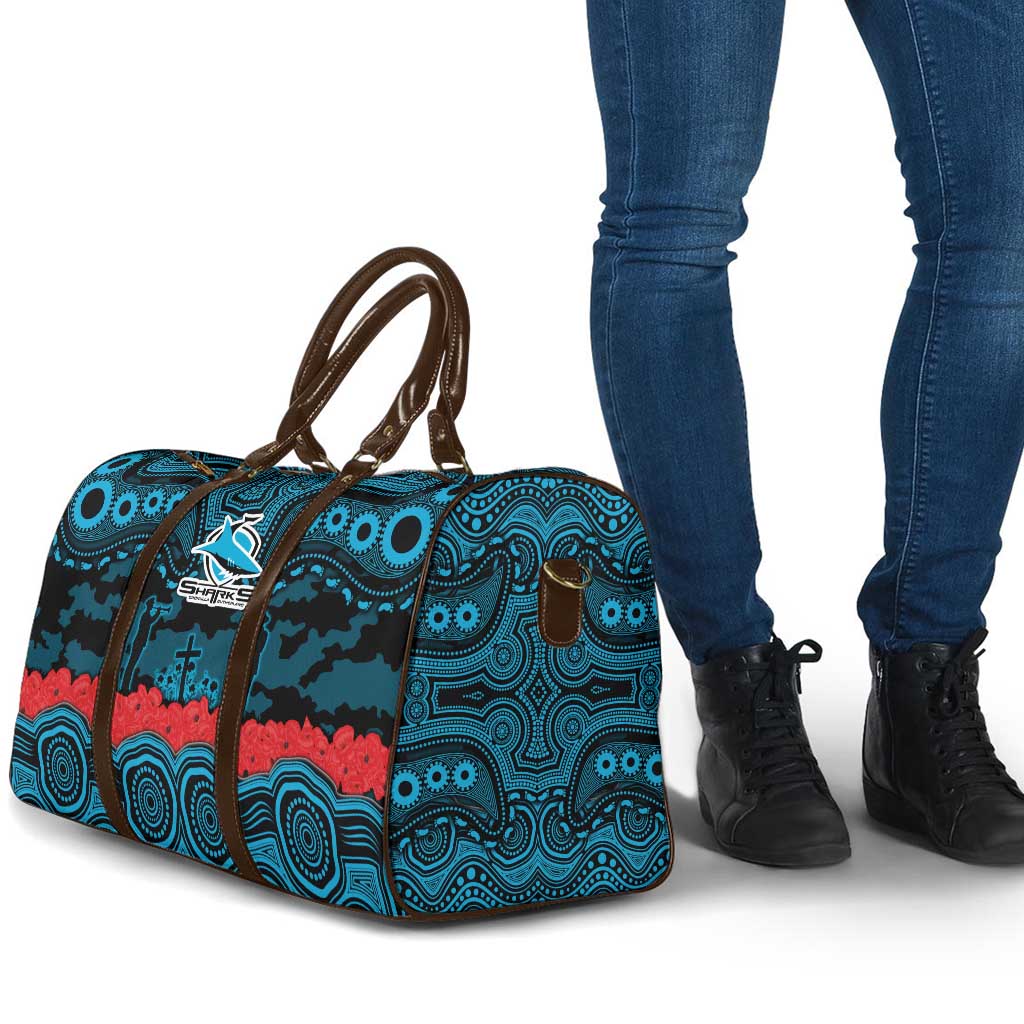 ANZAC Day Cronulla Sutherland Sharks Travel Bag Military Memorial Aboriginal Indigenous Art