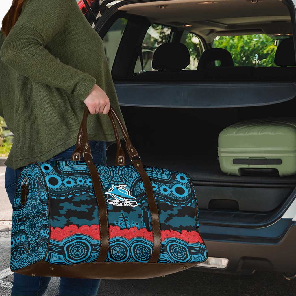 ANZAC Day Cronulla Sutherland Sharks Travel Bag Military Memorial Aboriginal Indigenous Art