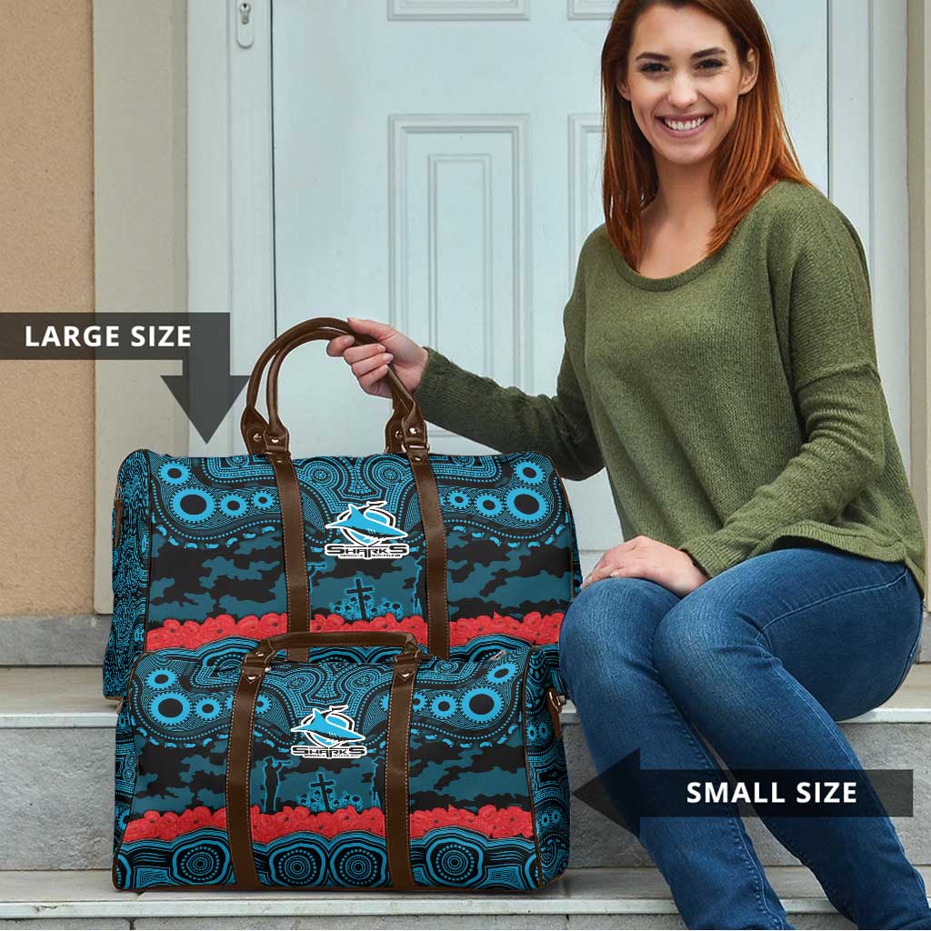 ANZAC Day Cronulla Sutherland Sharks Travel Bag Military Memorial Aboriginal Indigenous Art