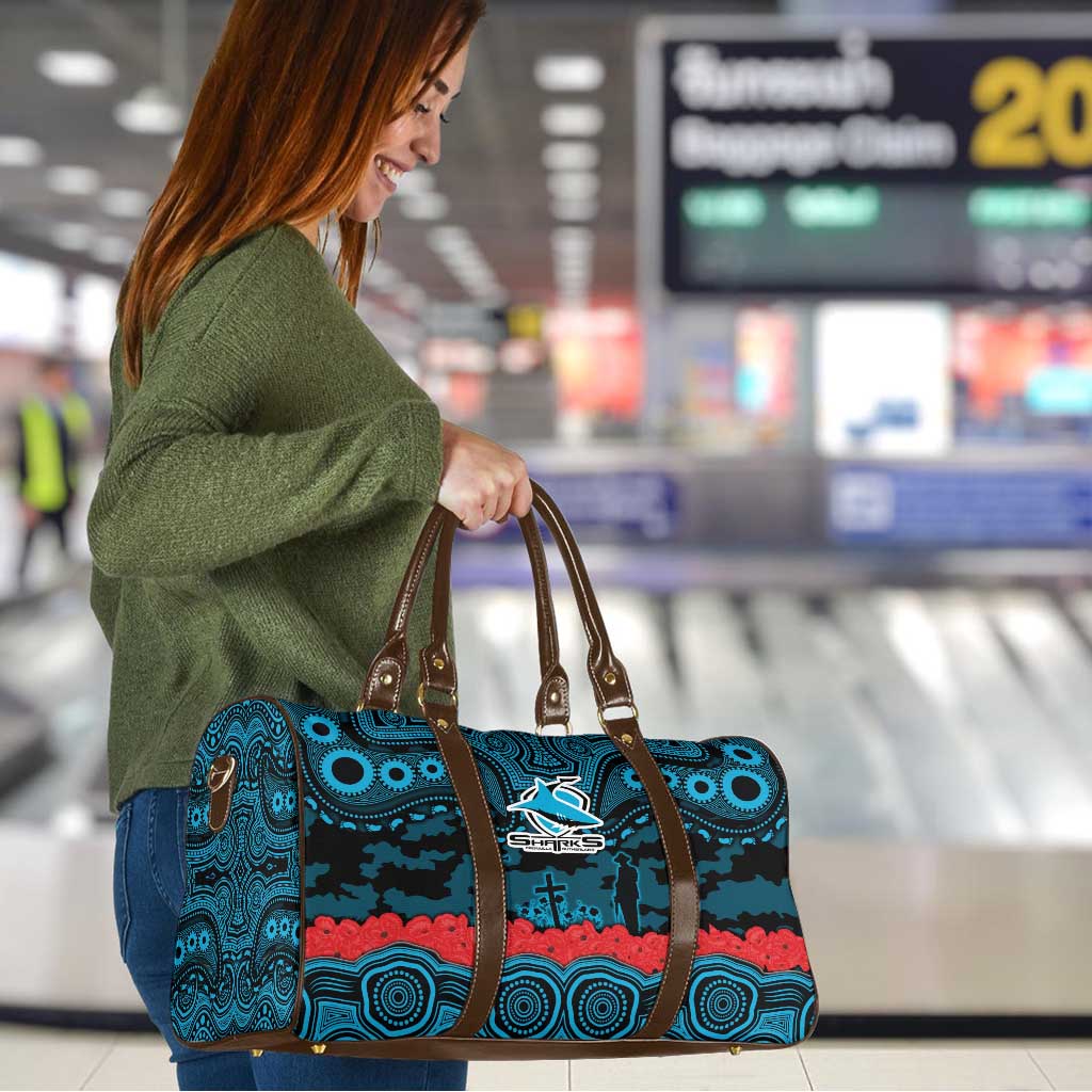 ANZAC Day Cronulla Sutherland Sharks Travel Bag Military Memorial Aboriginal Indigenous Art