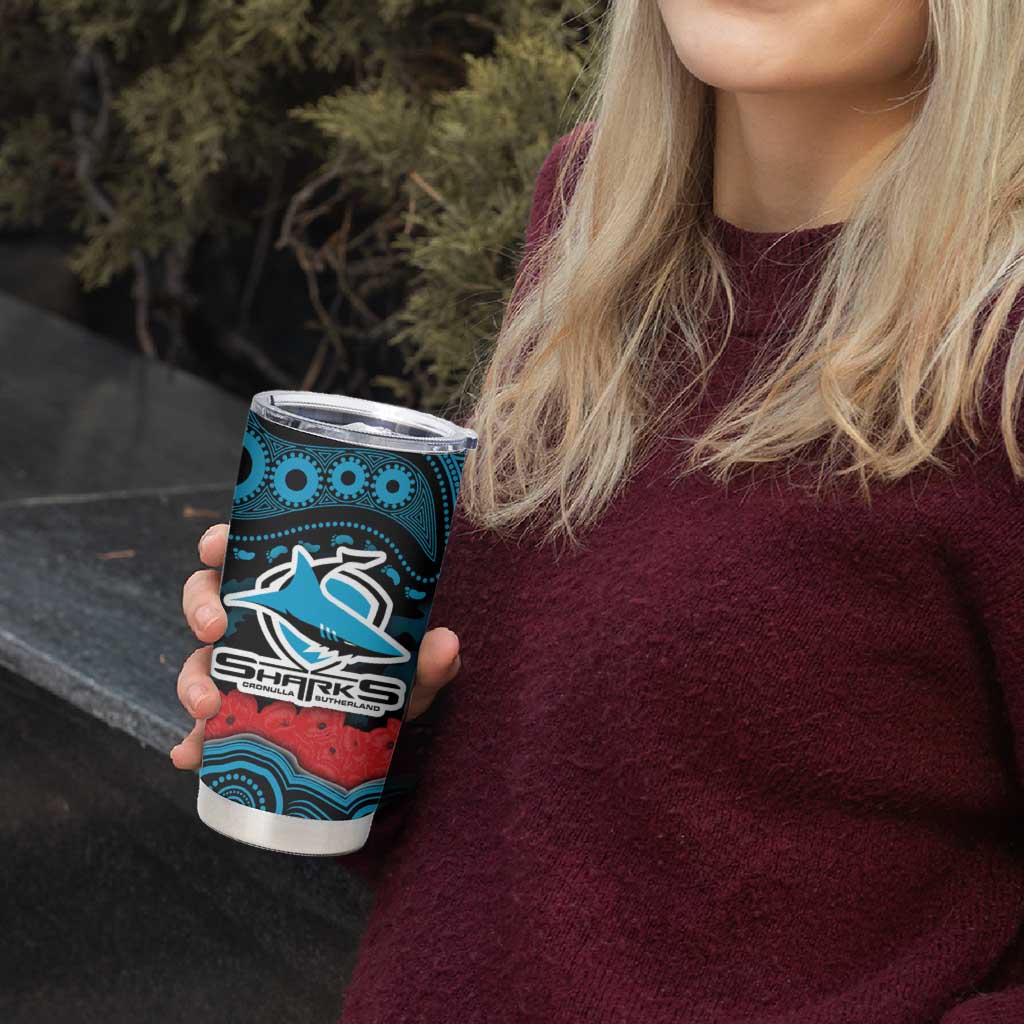 ANZAC Day Cronulla Sutherland Sharks Tumbler Cup Military Memorial Aboriginal Indigenous Art