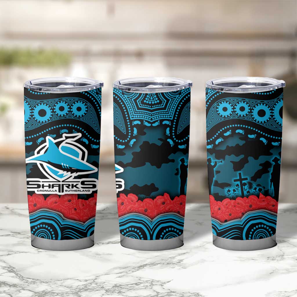 ANZAC Day Cronulla Sutherland Sharks Tumbler Cup Military Memorial Aboriginal Indigenous Art