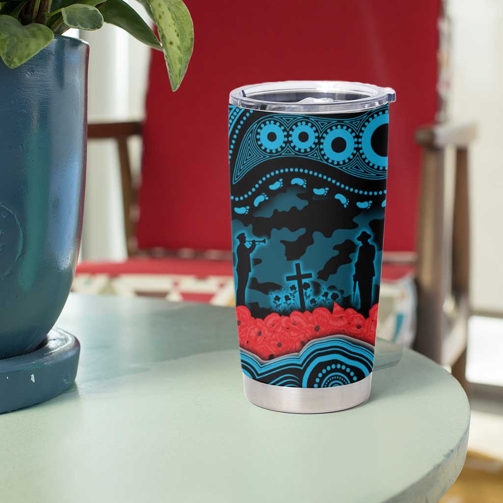 ANZAC Day Cronulla Sutherland Sharks Tumbler Cup Military Memorial Aboriginal Indigenous Art