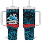 ANZAC Day Cronulla Sutherland Sharks Tumbler With Handle Military Memorial Aboriginal Indigenous Art