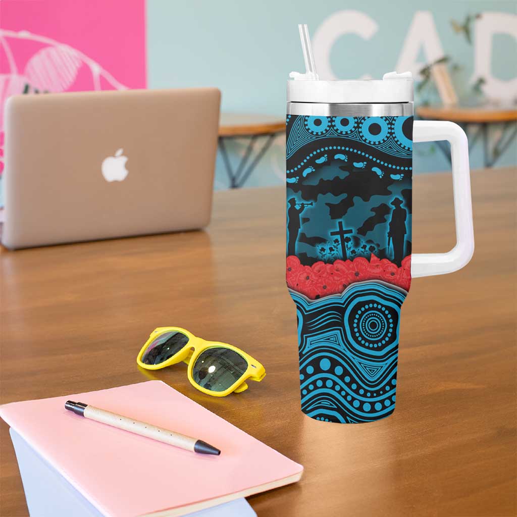 ANZAC Day Cronulla Sutherland Sharks Tumbler With Handle Military Memorial Aboriginal Indigenous Art
