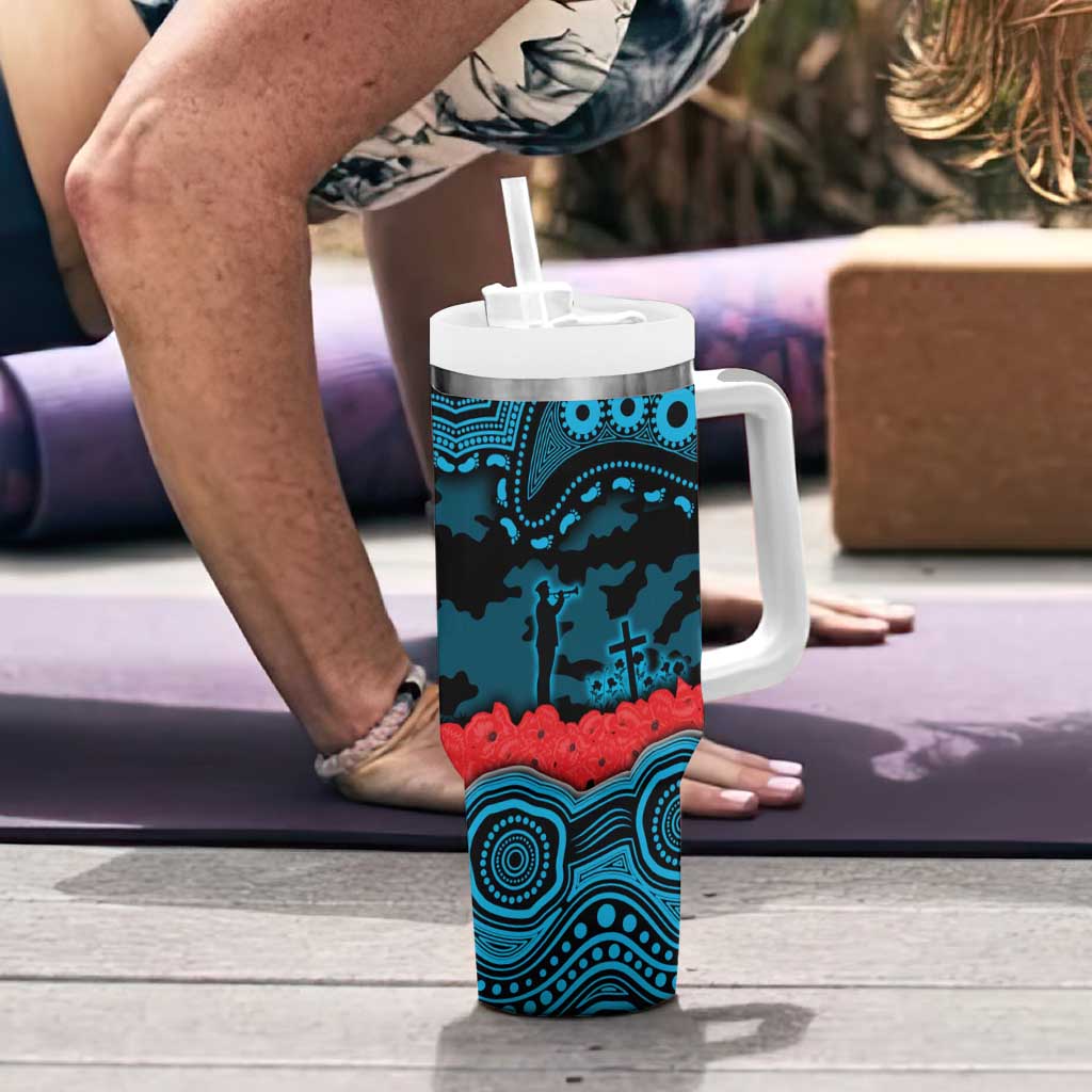 ANZAC Day Cronulla Sutherland Sharks Tumbler With Handle Military Memorial Aboriginal Indigenous Art