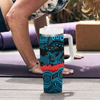 ANZAC Day Cronulla Sutherland Sharks Tumbler With Handle Military Memorial Aboriginal Indigenous Art