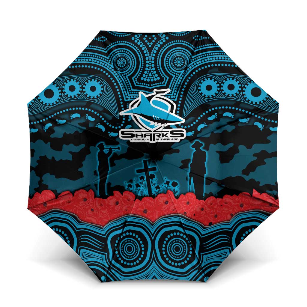 ANZAC Day Cronulla Sutherland Sharks Umbrella Military Memorial Aboriginal Indigenous Art