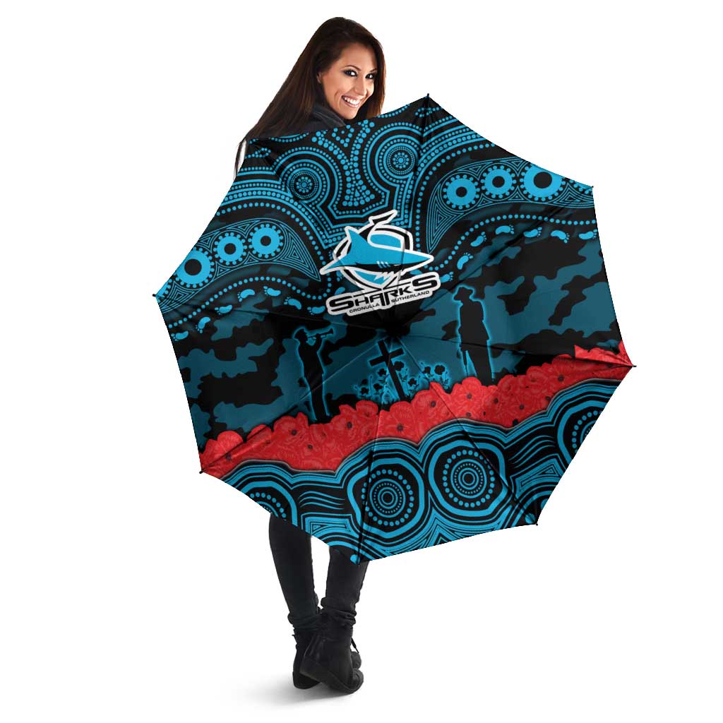 ANZAC Day Cronulla Sutherland Sharks Umbrella Military Memorial Aboriginal Indigenous Art