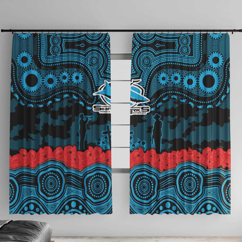 ANZAC Day Cronulla Sutherland Sharks Window Curtain Military Memorial Aboriginal Indigenous Art