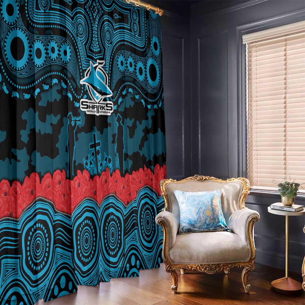 ANZAC Day Cronulla Sutherland Sharks Window Curtain Military Memorial Aboriginal Indigenous Art