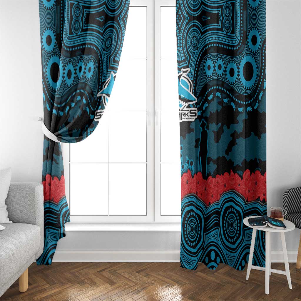ANZAC Day Cronulla Sutherland Sharks Window Curtain Military Memorial Aboriginal Indigenous Art