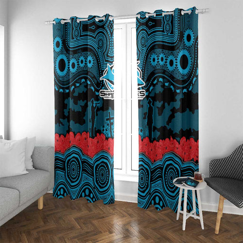 ANZAC Day Cronulla Sutherland Sharks Window Curtain Military Memorial Aboriginal Indigenous Art