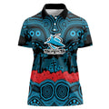 ANZAC Day Cronulla Sutherland Sharks Women Polo Shirt Military Memorial Aboriginal Indigenous Art