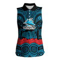 ANZAC Day Cronulla Sutherland Sharks Women Sleeveless Polo Shirt Military Memorial Aboriginal Indigenous Art
