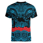 ANZAC Day Cronulla Sutherland Sharks Women V-Neck T-Shirt Military Memorial Aboriginal Indigenous Art