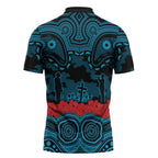 ANZAC Day Cronulla Sutherland Sharks Zipper Polo Shirt Military Memorial Aboriginal Indigenous Art