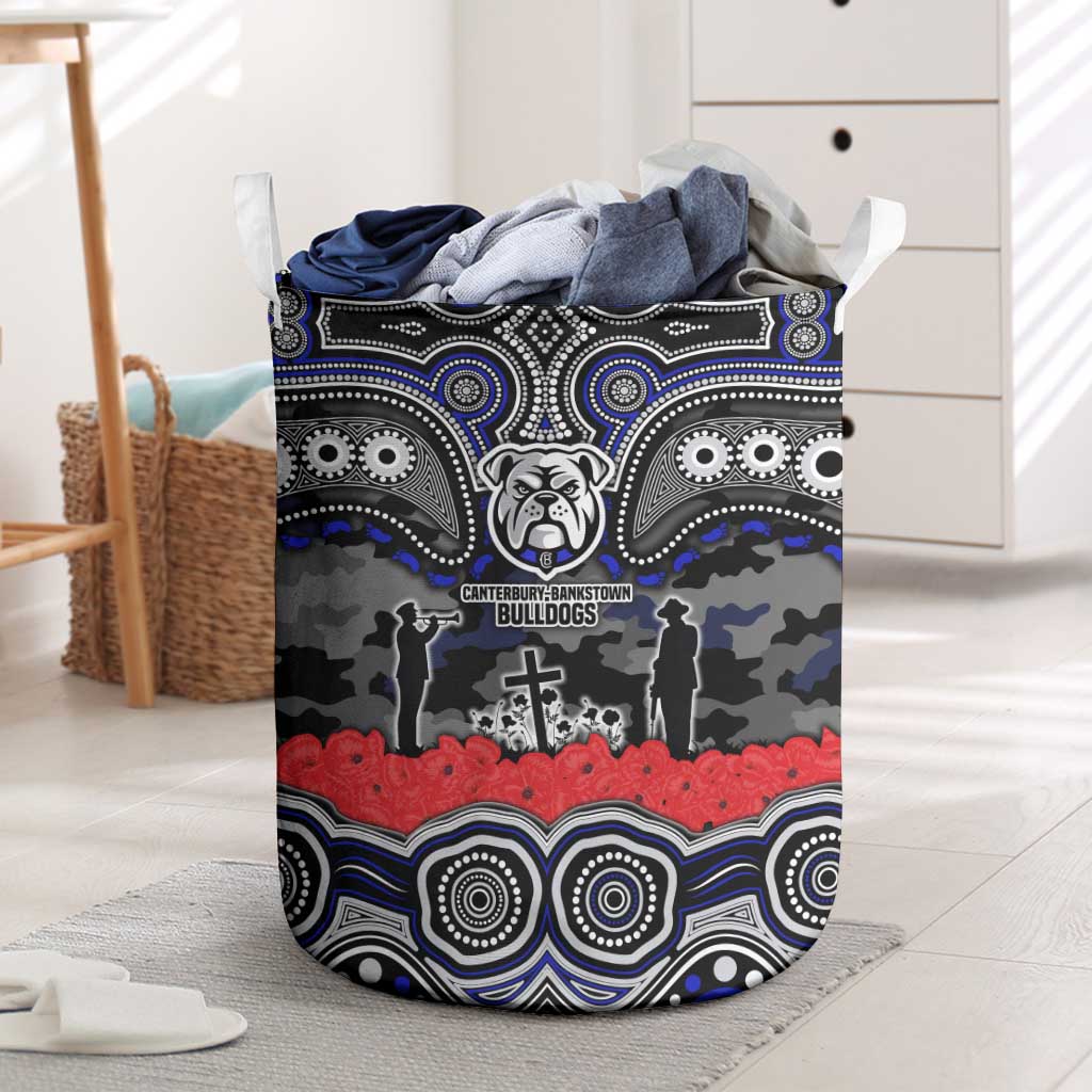ANZAC Day Canterbury Bankstown Bulldogs Laundry Basket Military Memorial Aboriginal Indigenous Art