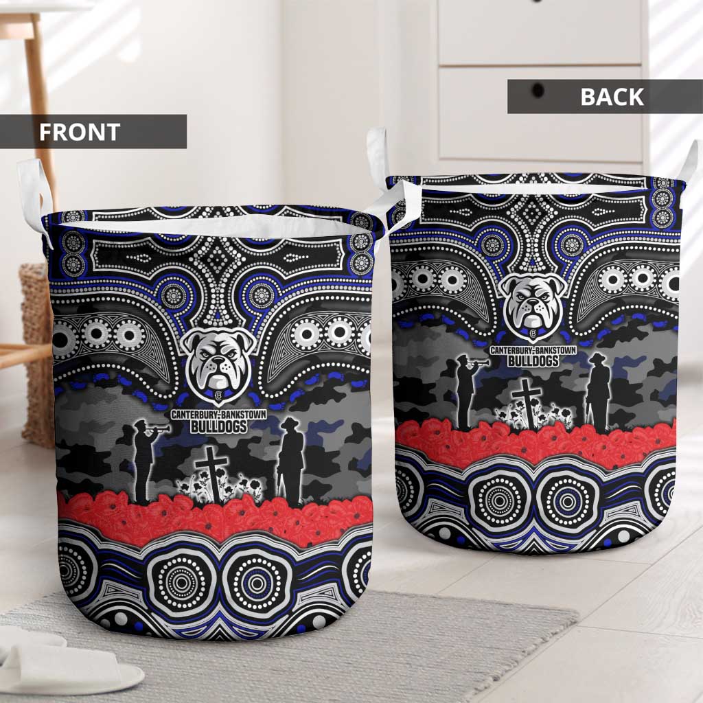 ANZAC Day Canterbury Bankstown Bulldogs Laundry Basket Military Memorial Aboriginal Indigenous Art