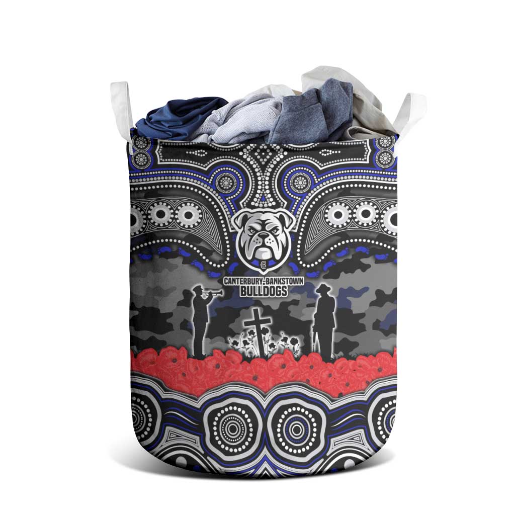 ANZAC Day Canterbury Bankstown Bulldogs Laundry Basket Military Memorial Aboriginal Indigenous Art