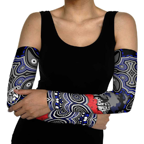 ANZAC Day Canterbury Bankstown Bulldogs Arm Sleeves Military Memorial Aboriginal Indigenous Art