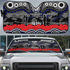 ANZAC Day Canterbury Bankstown Bulldogs Auto Sun Shade Military Memorial Aboriginal Indigenous Art