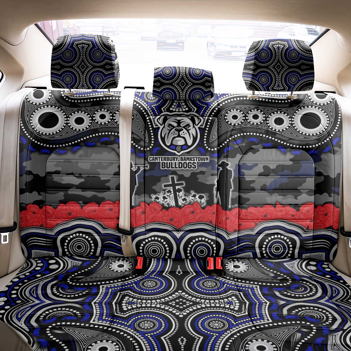 ANZAC Day Canterbury Bankstown Bulldogs Back Car Seat Cover Military Memorial Aboriginal Indigenous Art