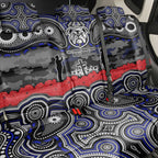ANZAC Day Canterbury Bankstown Bulldogs Back Car Seat Cover Military Memorial Aboriginal Indigenous Art