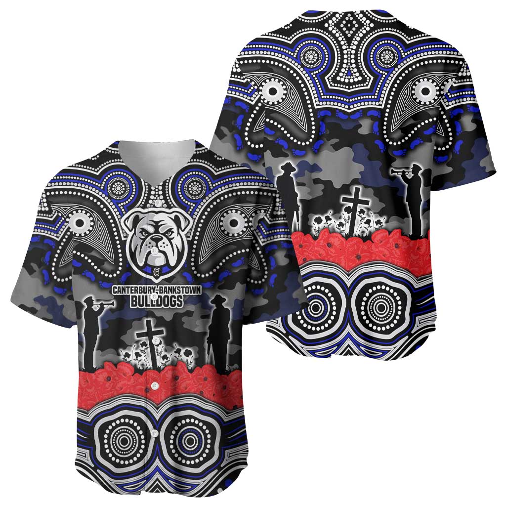 ANZAC Day Canterbury Bankstown Bulldogs Baseball Jersey Military Memorial Aboriginal Indigenous Art