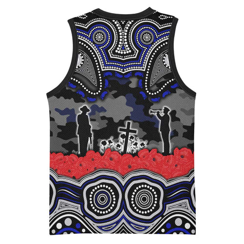 ANZAC Day Canterbury Bankstown Bulldogs Basketball Jersey Military Memorial Aboriginal Indigenous Art