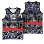 ANZAC Day Canterbury Bankstown Bulldogs Basketball Jersey Military Memorial Aboriginal Indigenous Art