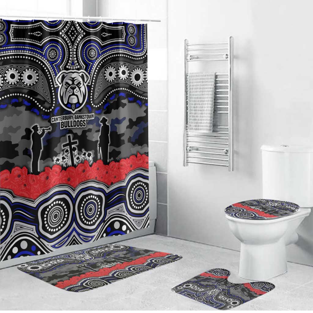 ANZAC Day Canterbury Bankstown Bulldogs Bathroom Set Military Memorial Aboriginal Indigenous Art