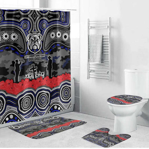 ANZAC Day Canterbury Bankstown Bulldogs Bathroom Set Military Memorial Aboriginal Indigenous Art