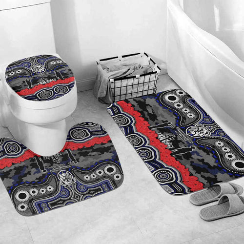 ANZAC Day Canterbury Bankstown Bulldogs Bathroom Set Military Memorial Aboriginal Indigenous Art
