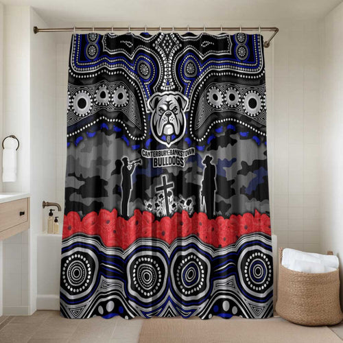 ANZAC Day Canterbury Bankstown Bulldogs Bathroom Set Military Memorial Aboriginal Indigenous Art