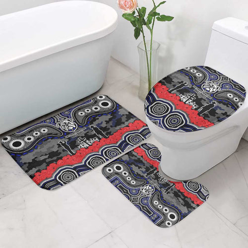 ANZAC Day Canterbury Bankstown Bulldogs Bathroom Set Military Memorial Aboriginal Indigenous Art