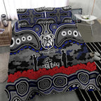 ANZAC Day Canterbury Bankstown Bulldogs Bedding Set Military Memorial Aboriginal Indigenous Art