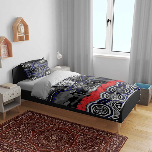 ANZAC Day Canterbury Bankstown Bulldogs Bedding Set Military Memorial Aboriginal Indigenous Art