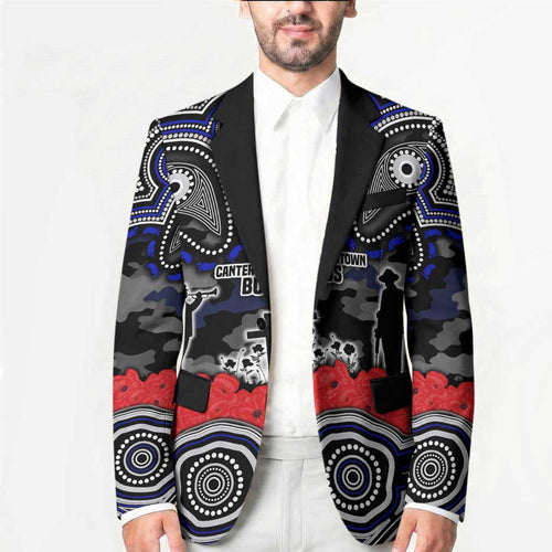 ANZAC Day Canterbury Bankstown Bulldogs Blazer Military Memorial Aboriginal Indigenous Art